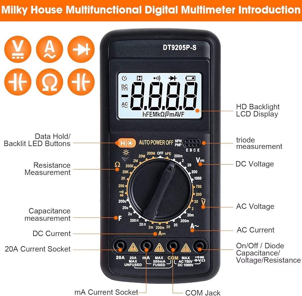 Digital Multimeter Tester, Multimeter Tester Pocket Voltmeter