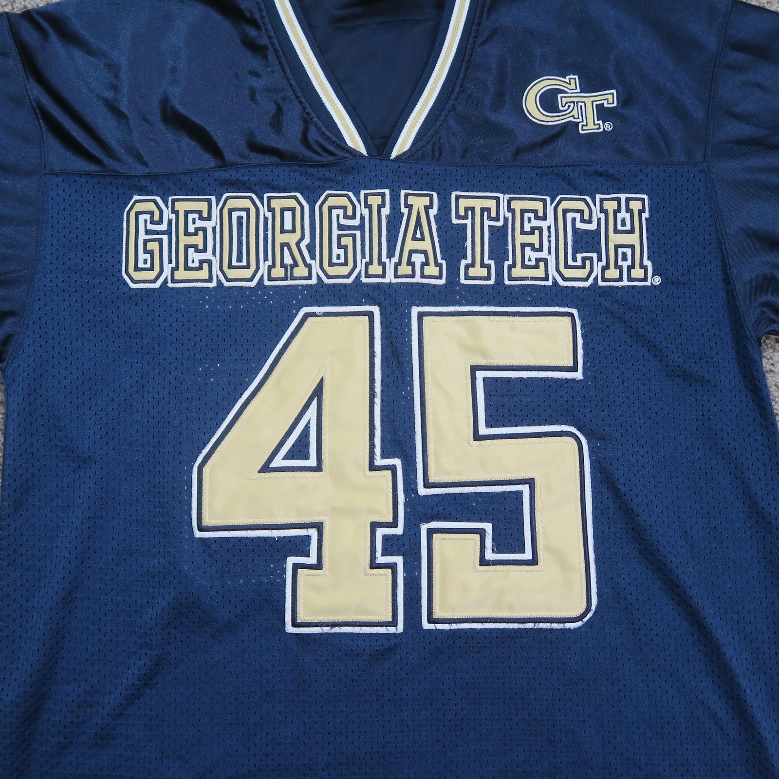 Vintage Georgia Tech Yellow Jackets Jersey Men Large NCAA Football Colosseum #45