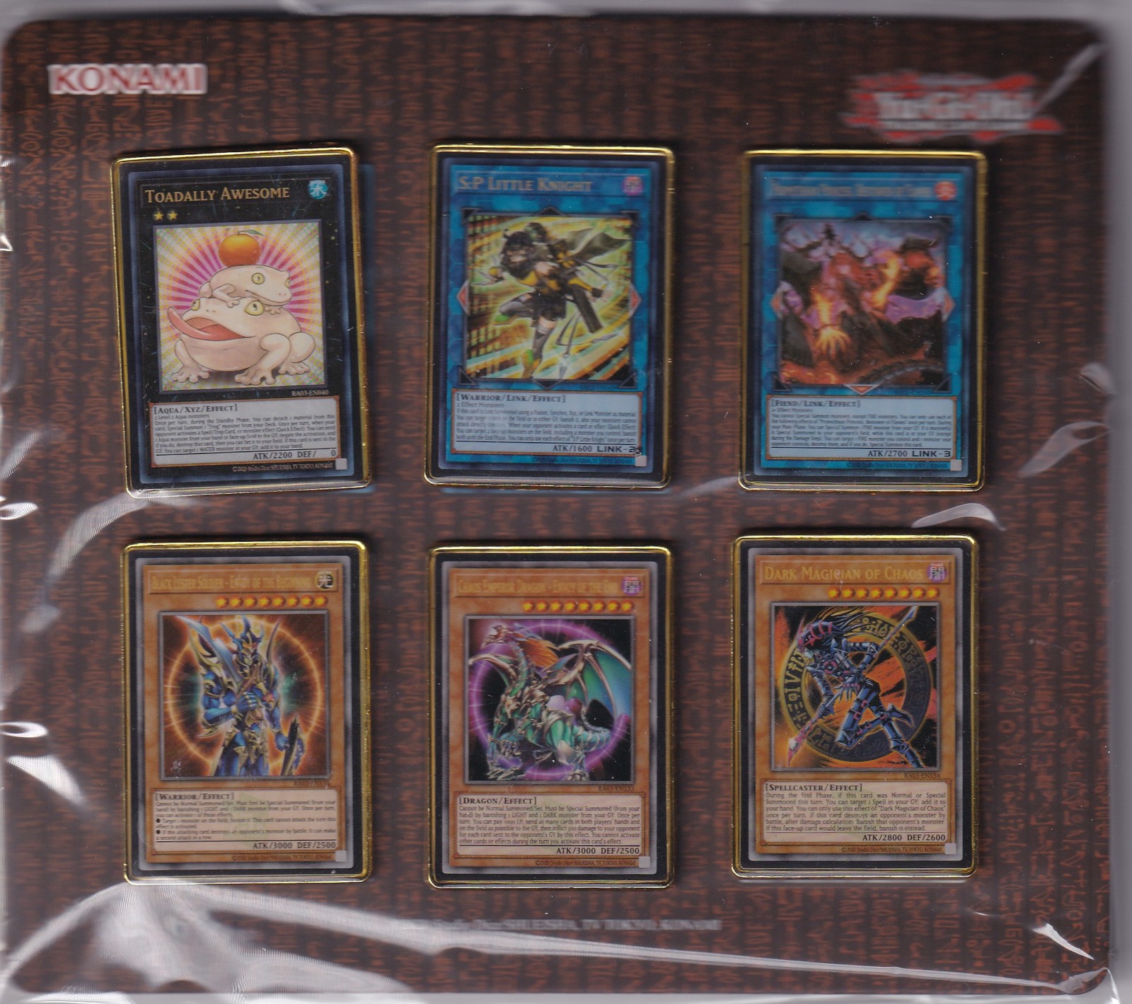 Yu-Gi-Oh! 6 Pin Collector Set Dark Magician Blue-Eyes S:P Little Knight Brown