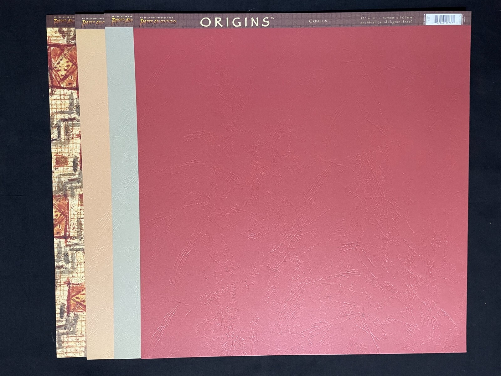 PAPER ADVENTURES "ORIGINS" 12X12 SS HEAVY PAPERS AND PAPER