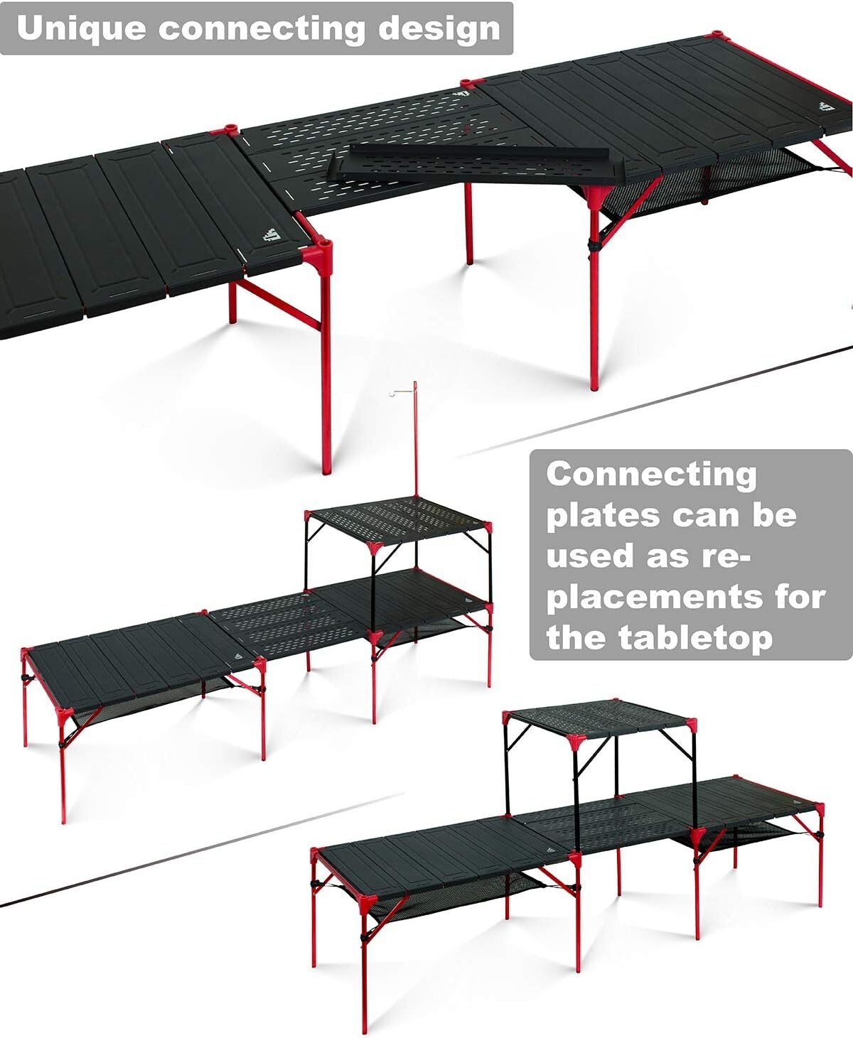 Large Tabletop Folding Table - Compact Aluminum Design for Beach & BBQ Parties