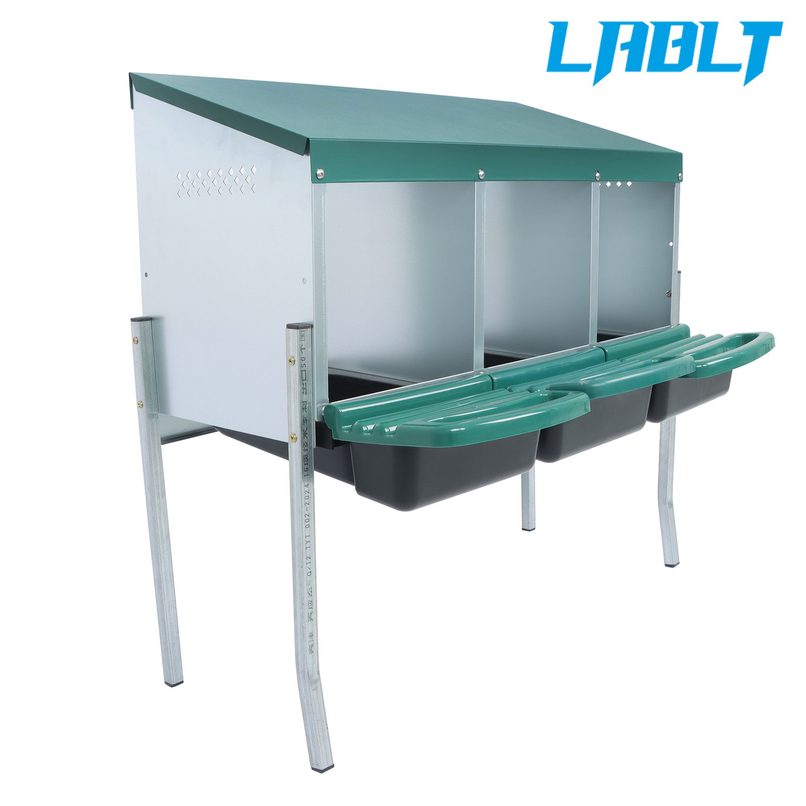 LABLT Chicken Nesting Box With Metal Legs Nesting Boxes For Chickens 3 Holes