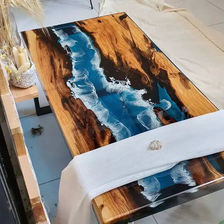 32"-40" Olive River Epoxy Slab Set