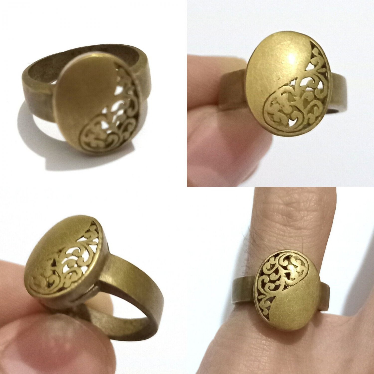 ROMAN INSPIRED VINTAGE RING EXTREMELY EXCEPTIONALLY ANCIENT BRONZE NEAR EASTERN