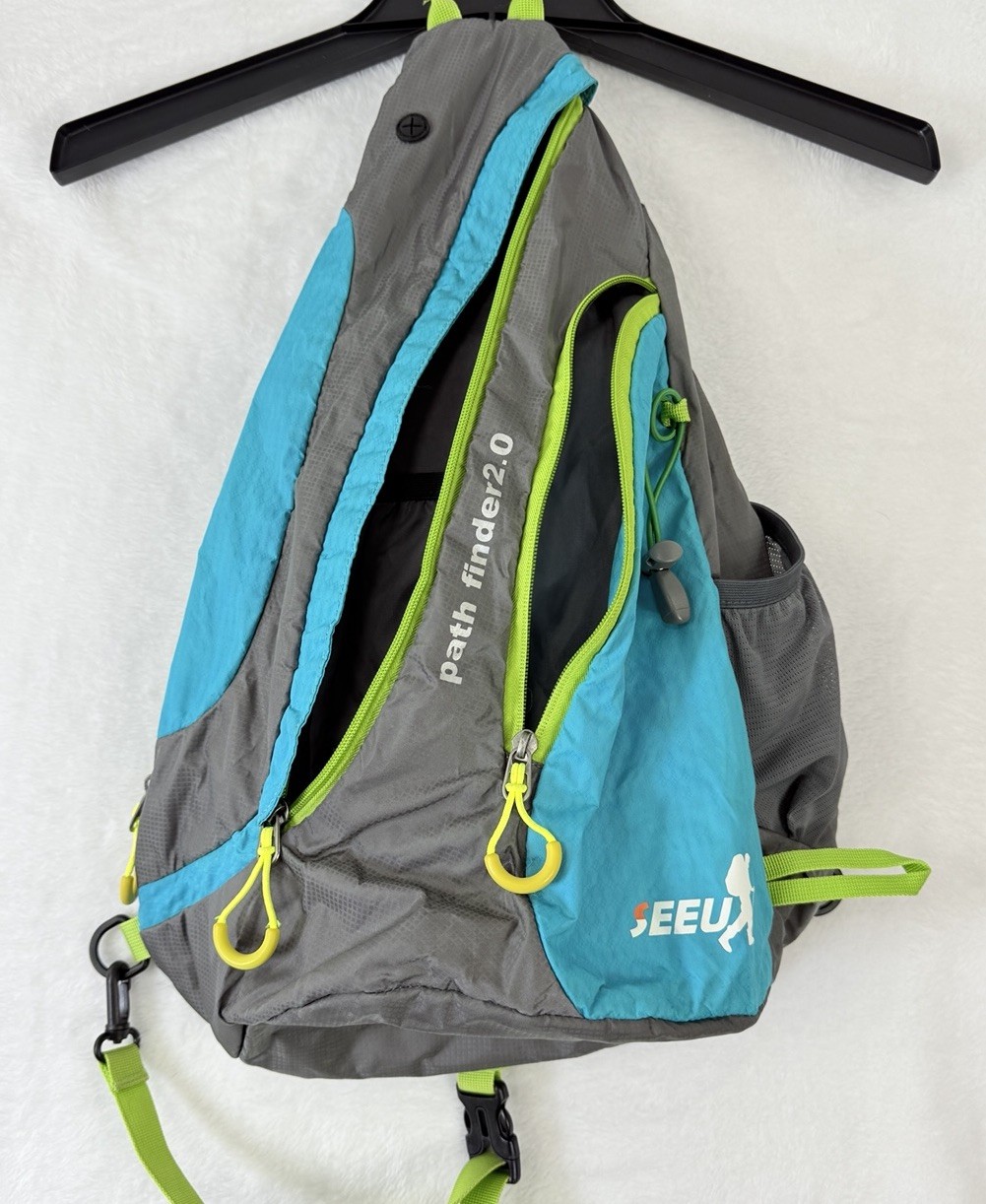Seeu Pathfinder 2.0 Sling Backpack Ultralight Bag Blue Green