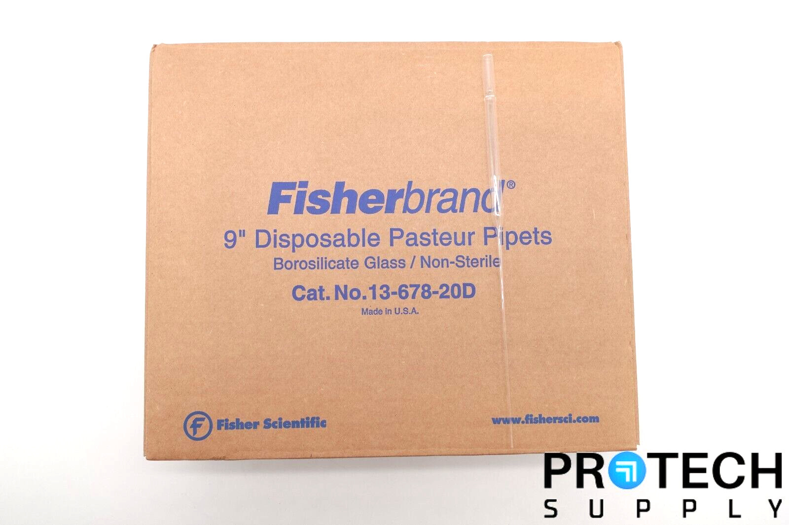 Box of FisherBrand 13-678-20D 9" Disposable Pasteur Pipets Glass NEW w/ WARRANTY