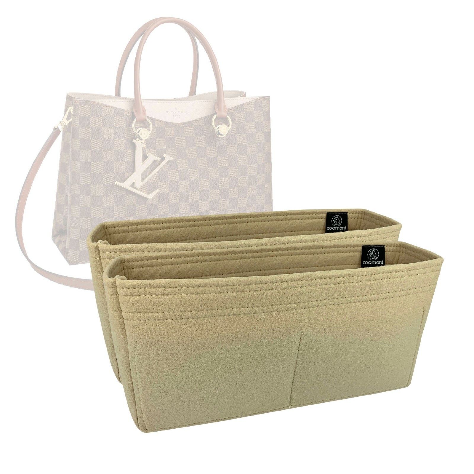 Bag Organizer for Louis Vuitton Riverside Damier Ebene (Set of 2)