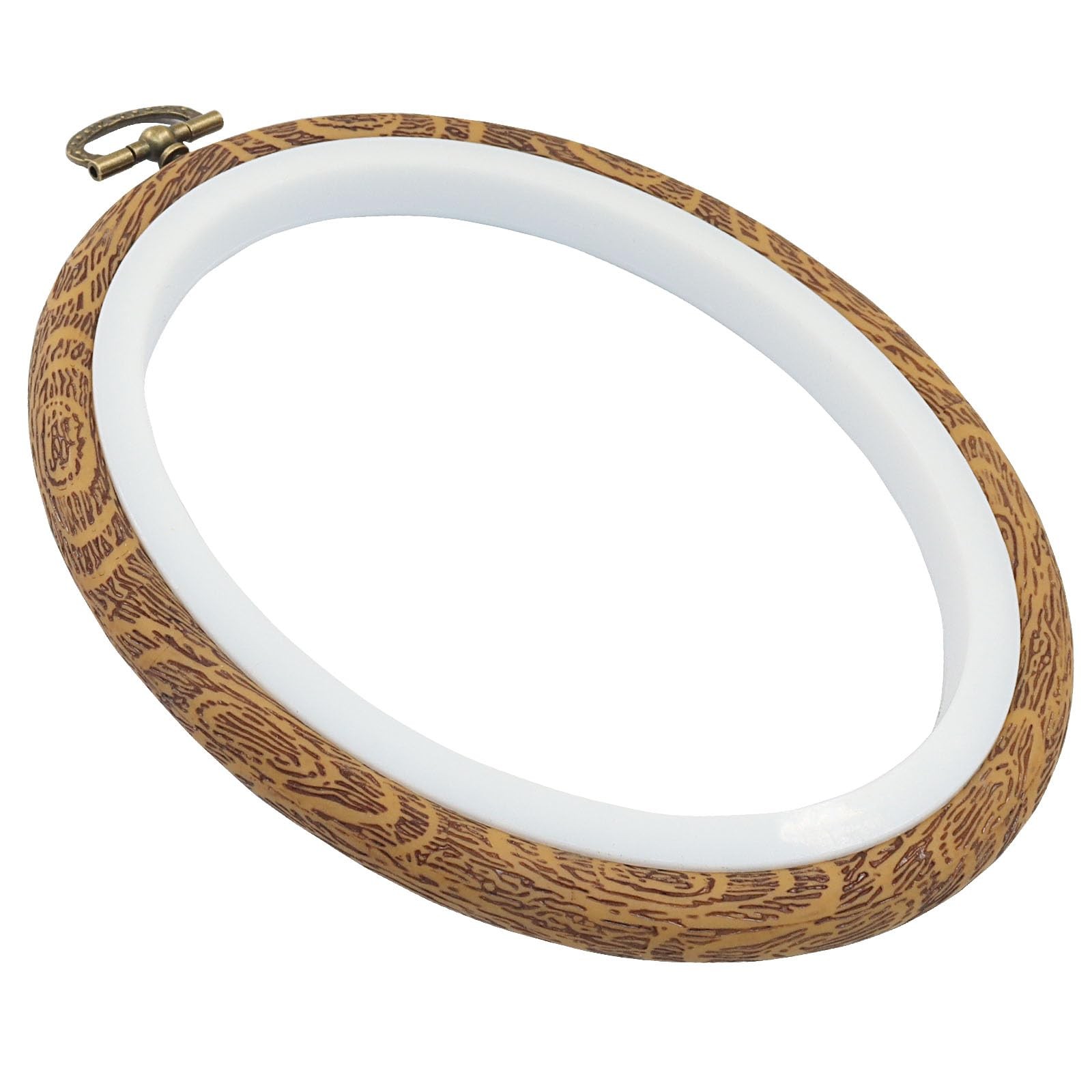 5Pcs Oval Embroidery Hoops 4.3"x5.3" Decorative Cross Stitch Hoops, Vintage C...