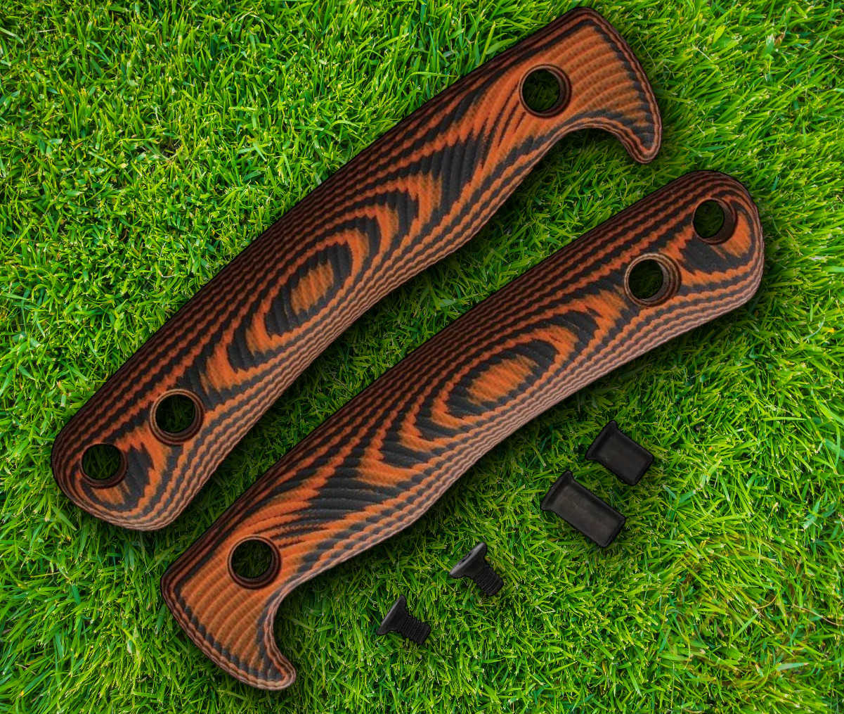 ESEE Handle For ESEE AKG Fixed Blade Knife Black/Orange G10 Includes Hardware