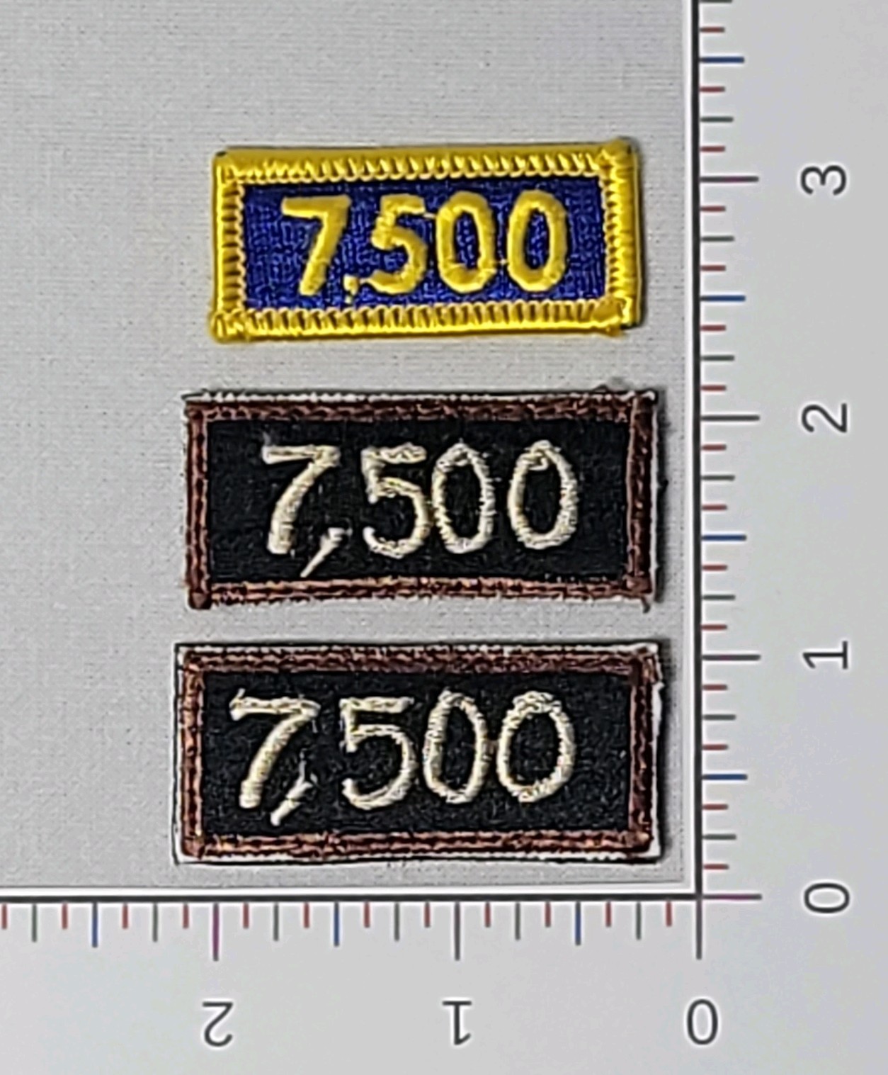 USAF Command Patch 7,500 Flight Hours Patch (3)