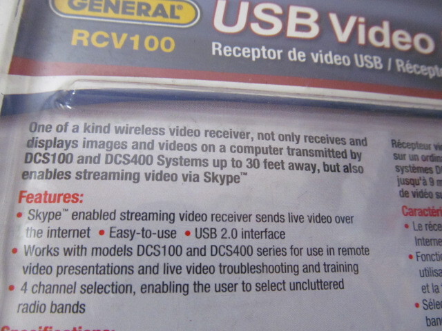 General Wireless USB Video Receiver RCV100 Works with Models DCS100 and DCS400