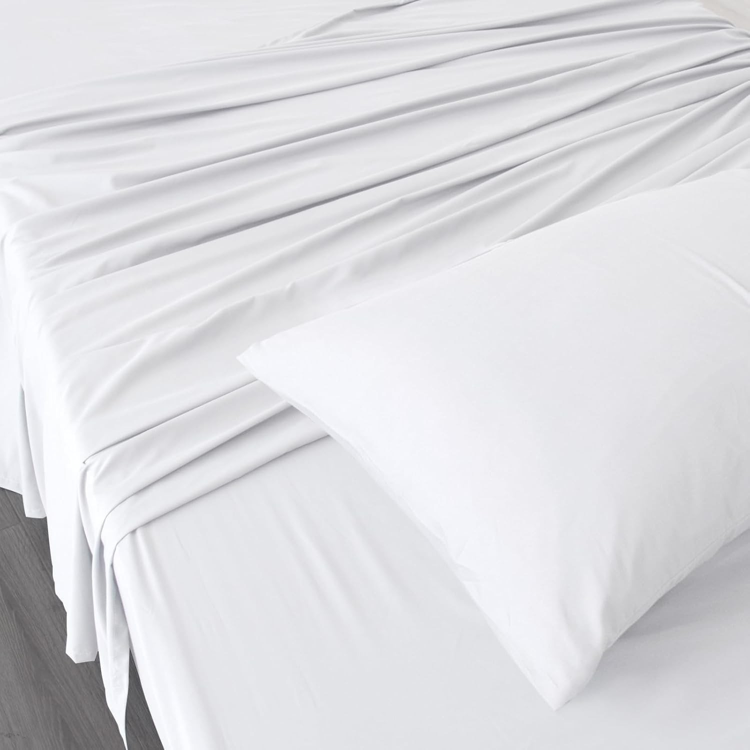 Split Top King Sheet Set for Adjustable Bed 4 Piece Bed Sheet Set Deep Pocket