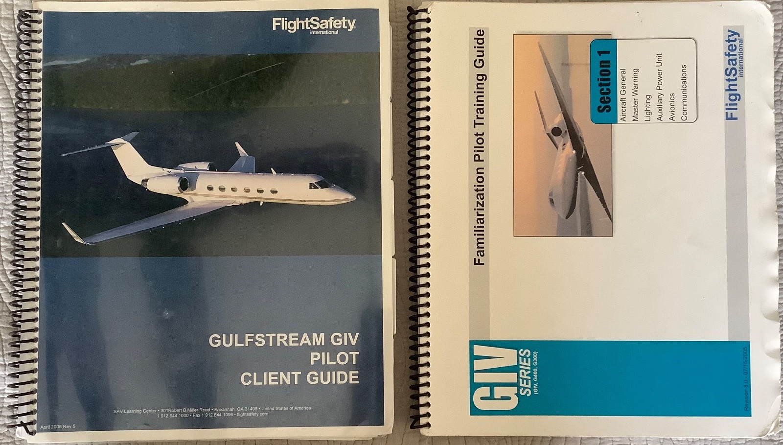Gulfstream GIV Pilot Client Guide + Training Guide + Cockpit Poster FlightSafety