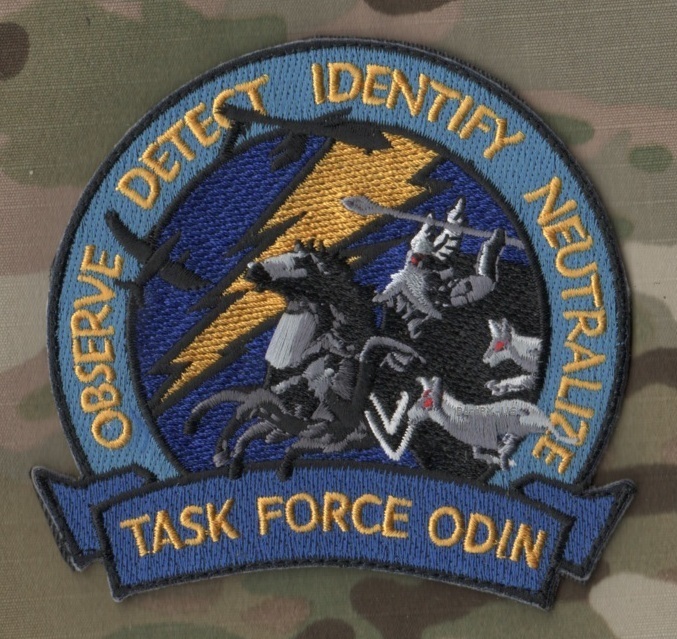 US ARMY NINJA NETWORKS VeIcrô INSIGNIA: Task Force ODIN MQ-1C Warrior RSTA OND