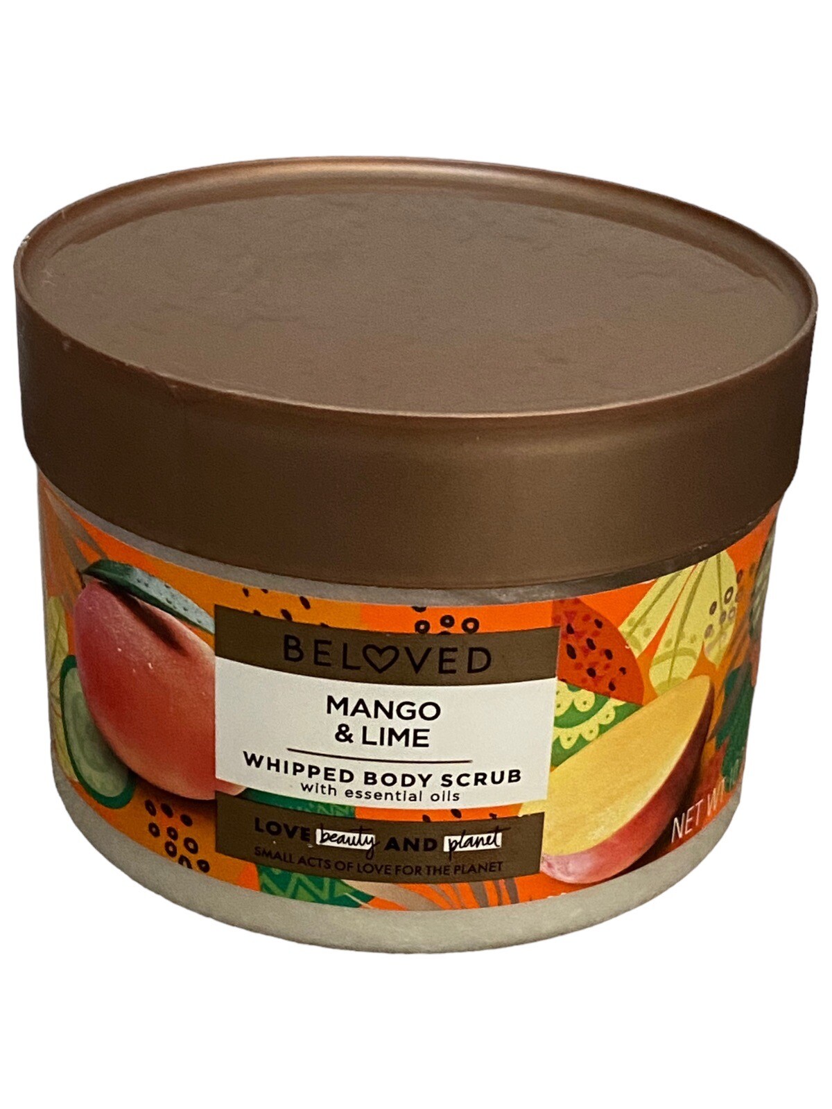 Beloved Mango & Lime Whipped Body Scrub With Essential Oils 10oz.