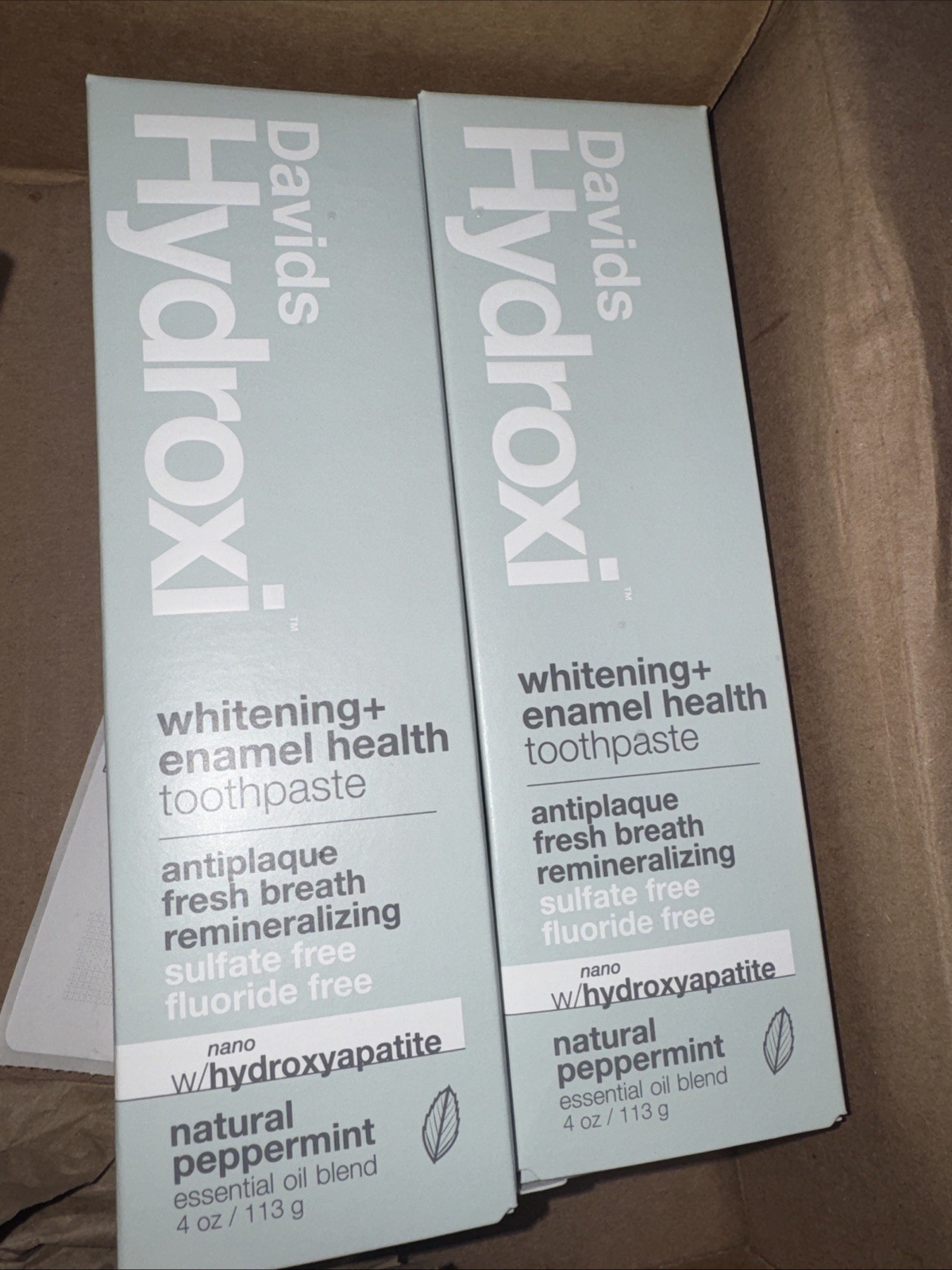 Davids Hydroxi Fluoride Free Nano Hydroxyapatite Toothpaste 4oz - NEW - Sealed