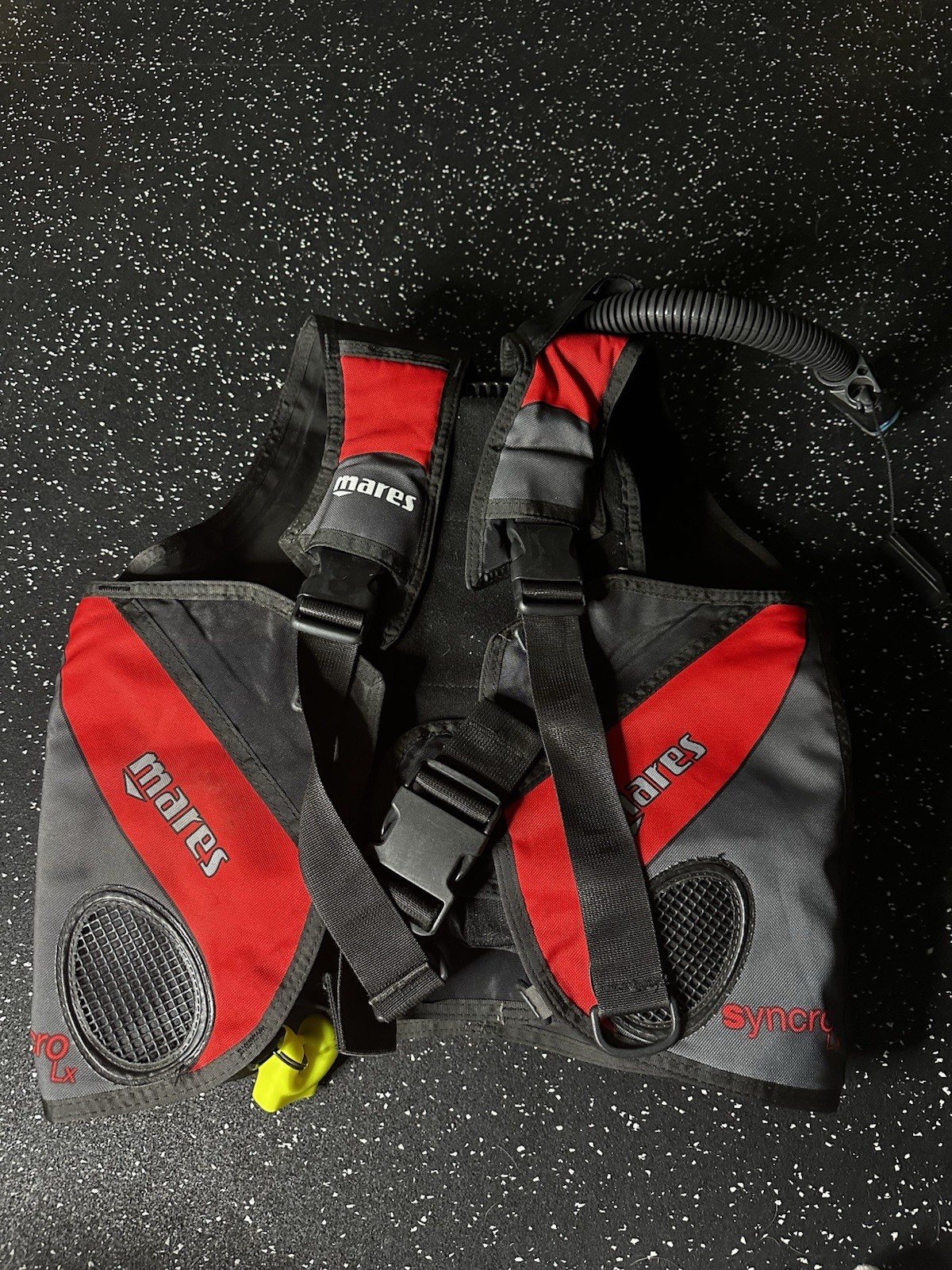 Mares Synchro Lx Diving BCD Vest Size Medium Nylon Red Gray Black