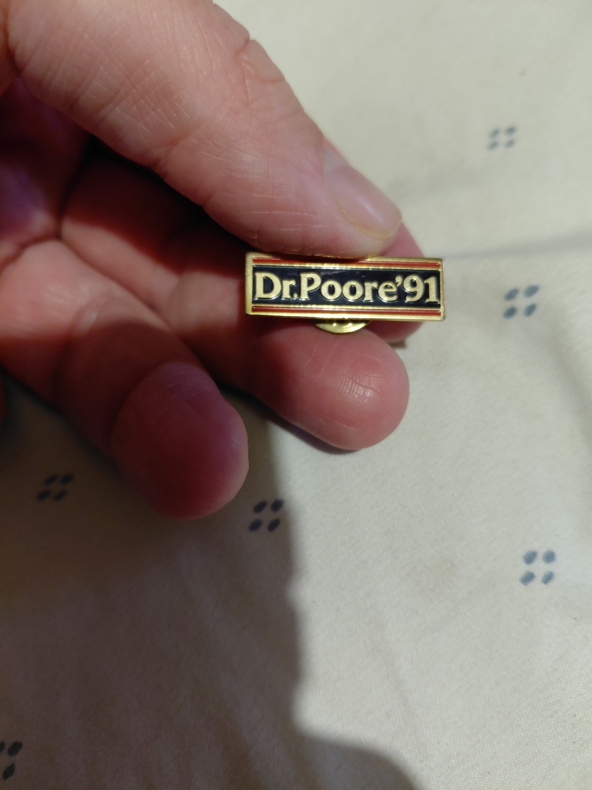 Dr. Poore' 91 Electorial Kentucky? Advertisement Enamel Lapel Pin
