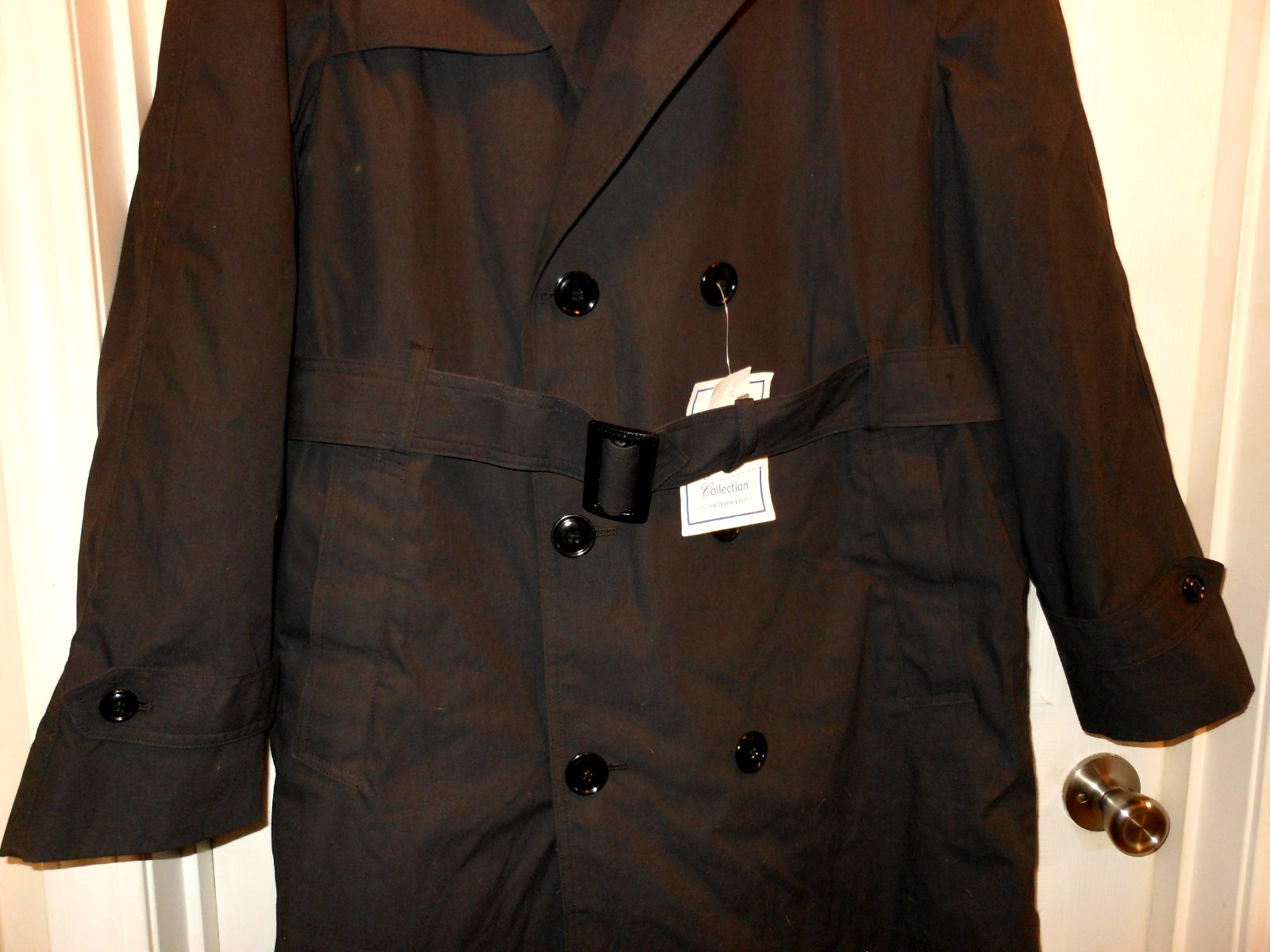 U.S Navy Military Uniform Men's All Weather Trench Coat Black w/Liner 38 Reg NEW
