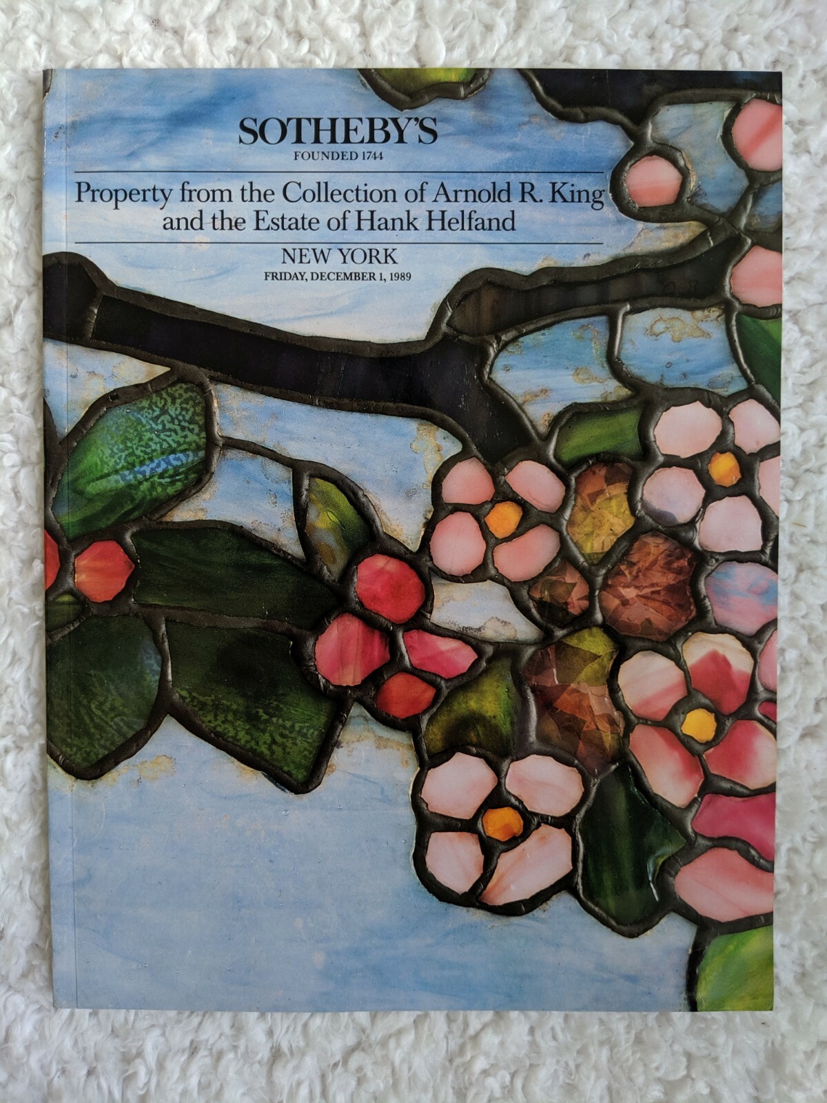 Sotheby's Catalog NY Dec 1 1989: Property Arnold R. King & Estate Hank Helfand