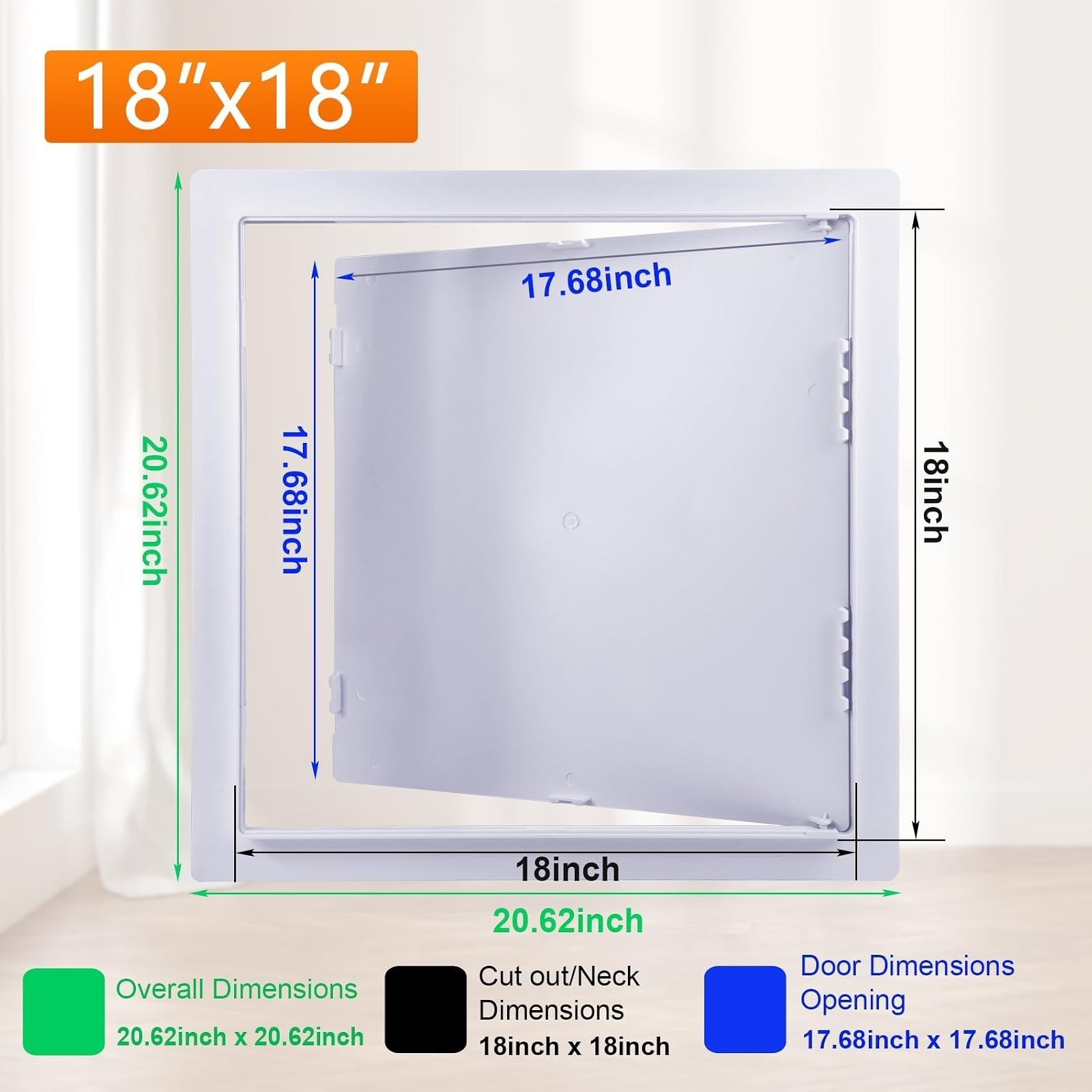 Suteck Plastic Access Panel 18x18 Inch | Durable Drywall Door