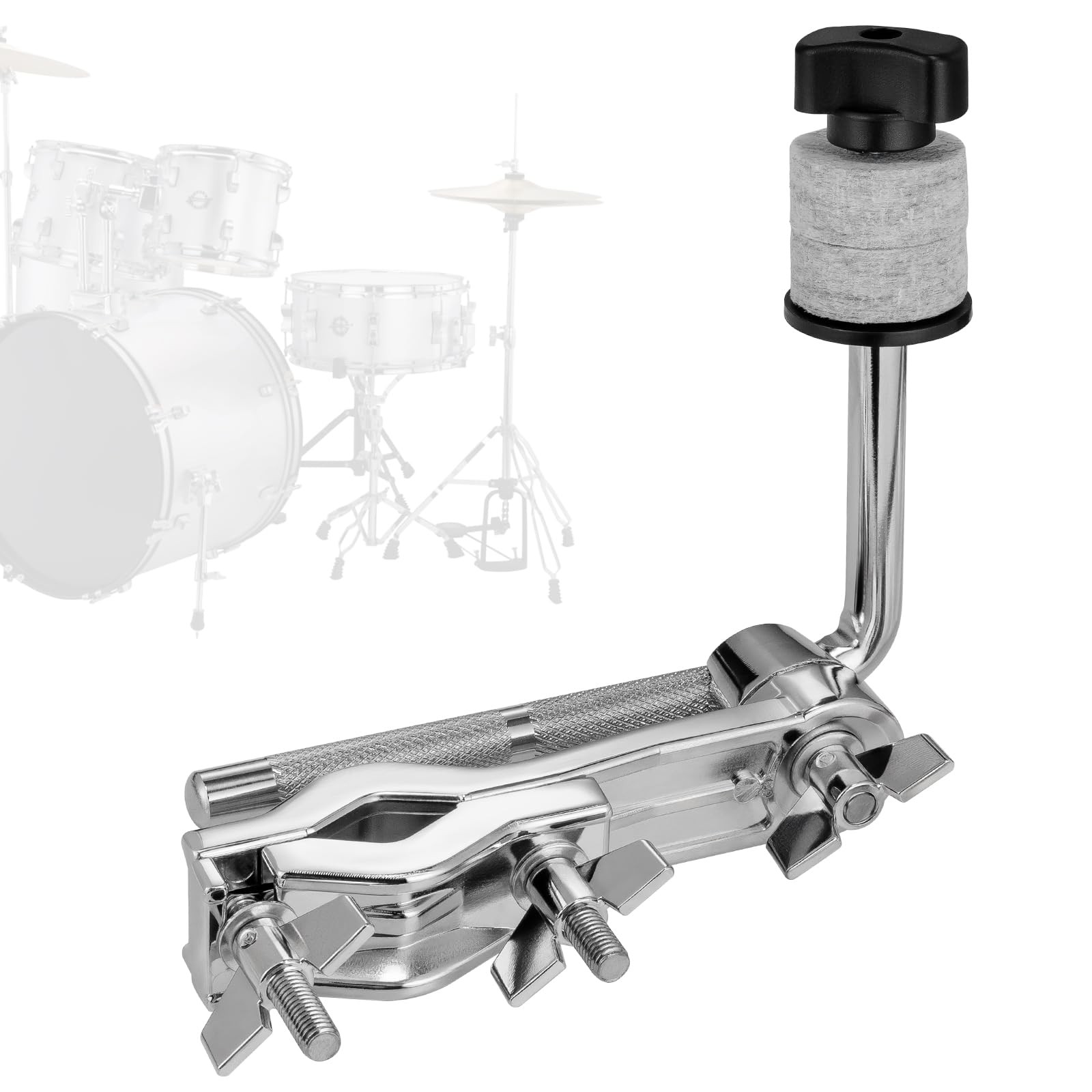 Cymbal Boom Arm 360° Mount Clamp with Ratchet Handle - Add Splash, Crash Cymbals