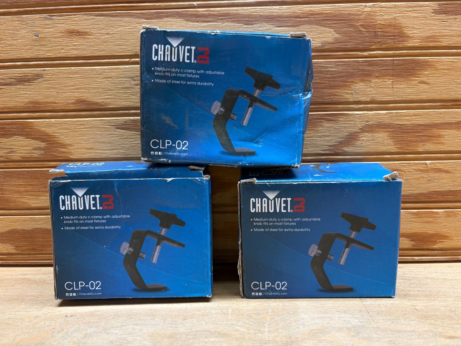 Chauvet CLP-02 Standard C Clamps Light Mounting Lighting Truss Mounts Lot Of 3