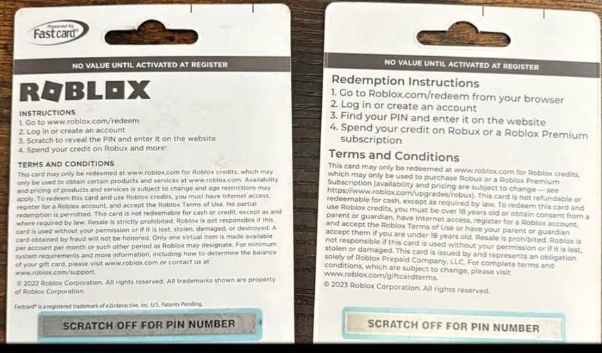 $50 Roblox gift card - New