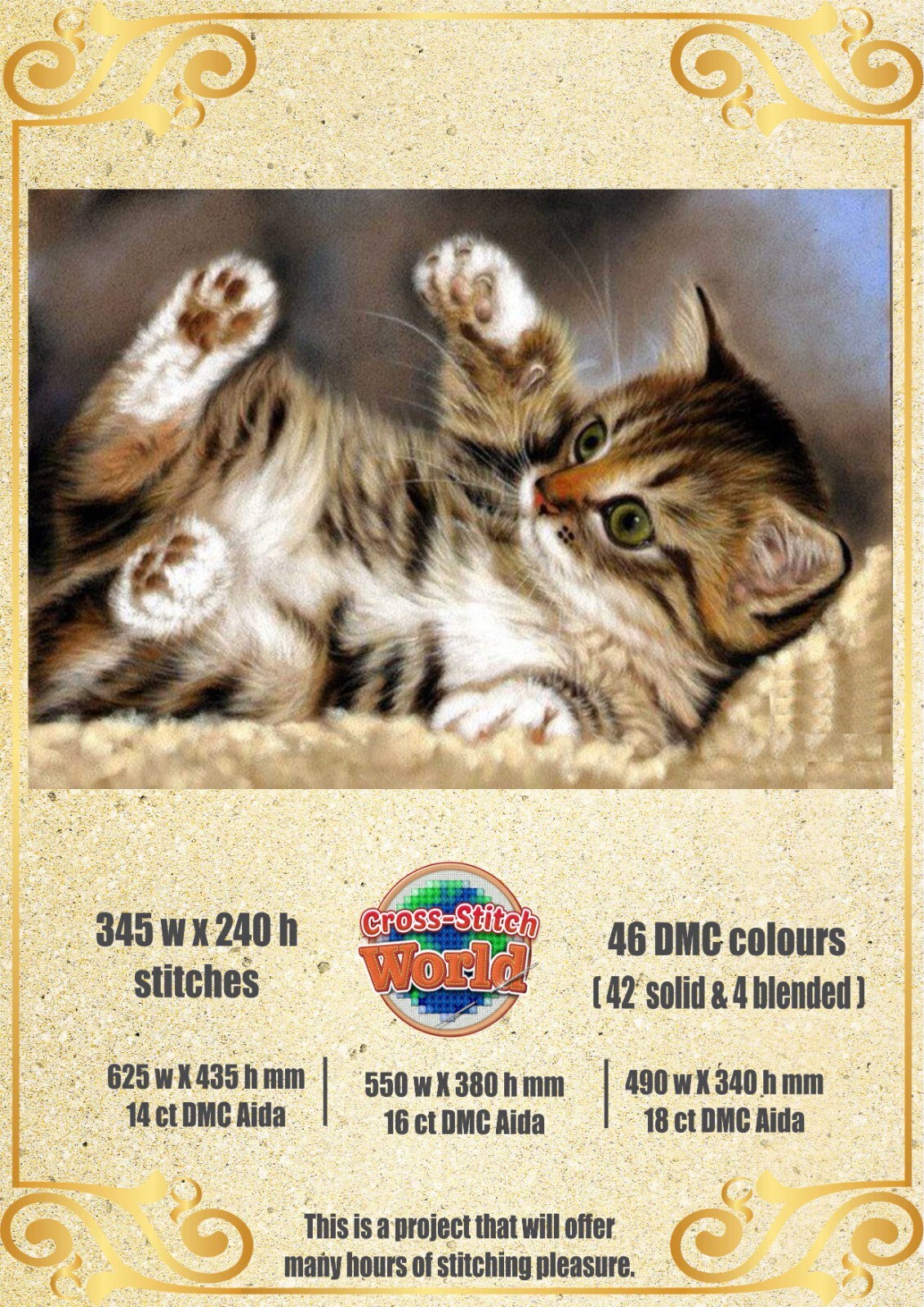 Day-Dreamer kitten 79 - Chart Counted Cross Stitch Pattern Needlework