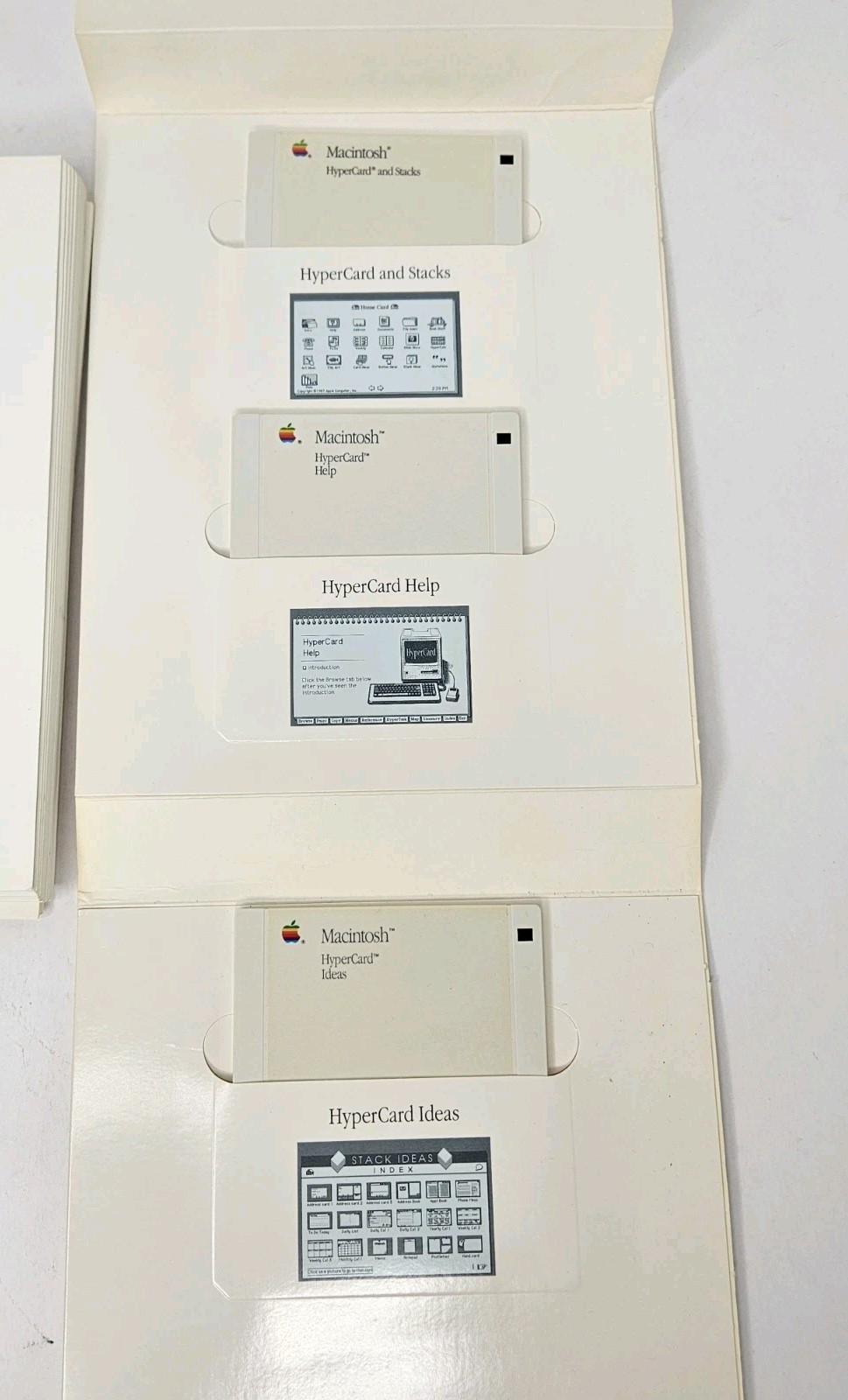 Vintage Apple Software HyperCard 3.5" Floppy Set 1989 With Users Guide