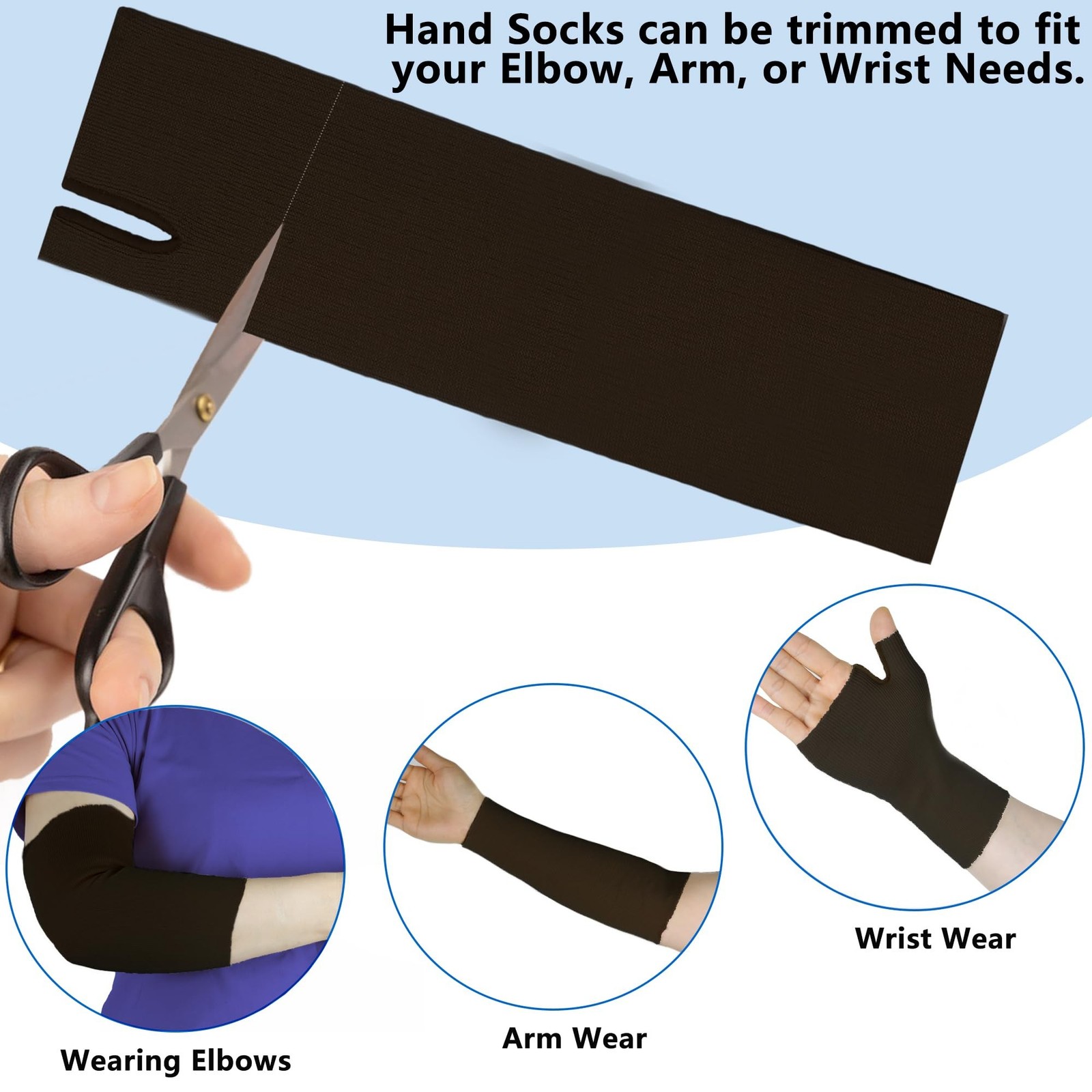 Hand Socks for Splint (Pack of 6),Thin Stockinette Tubing for Arm,Wrist Brace...