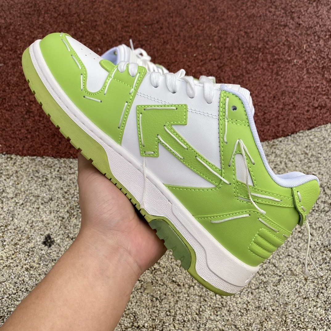 OFF-WHITE Inspired Two-Tone Arrow Logo Retro Lime Green
