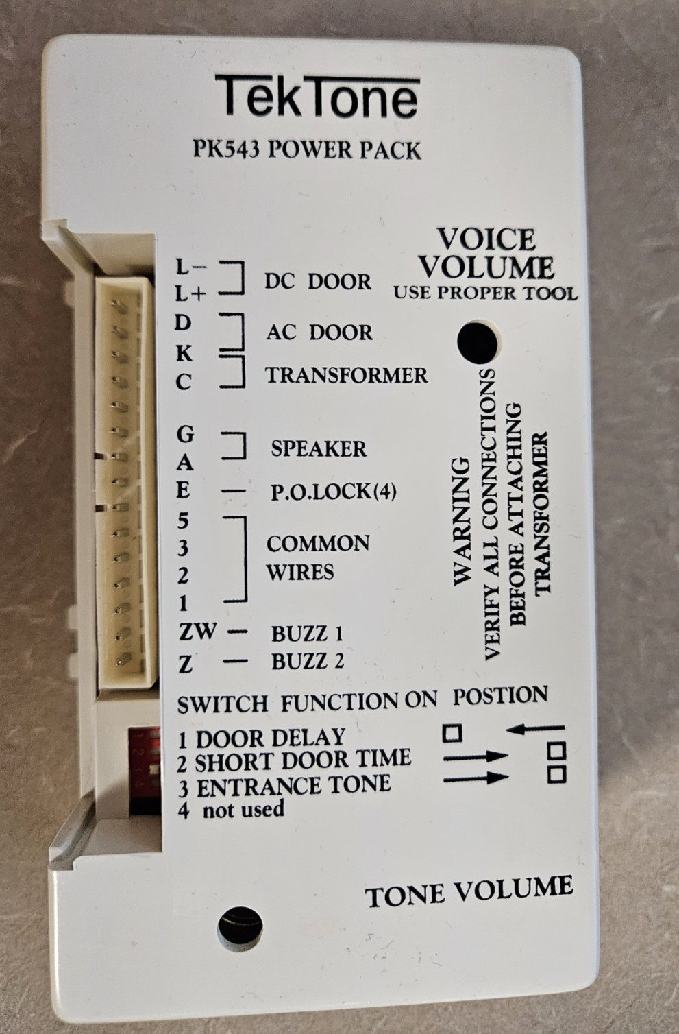TekTone - Tek Tone - PK543 - Apartment Intercom Amplifier - With Cable