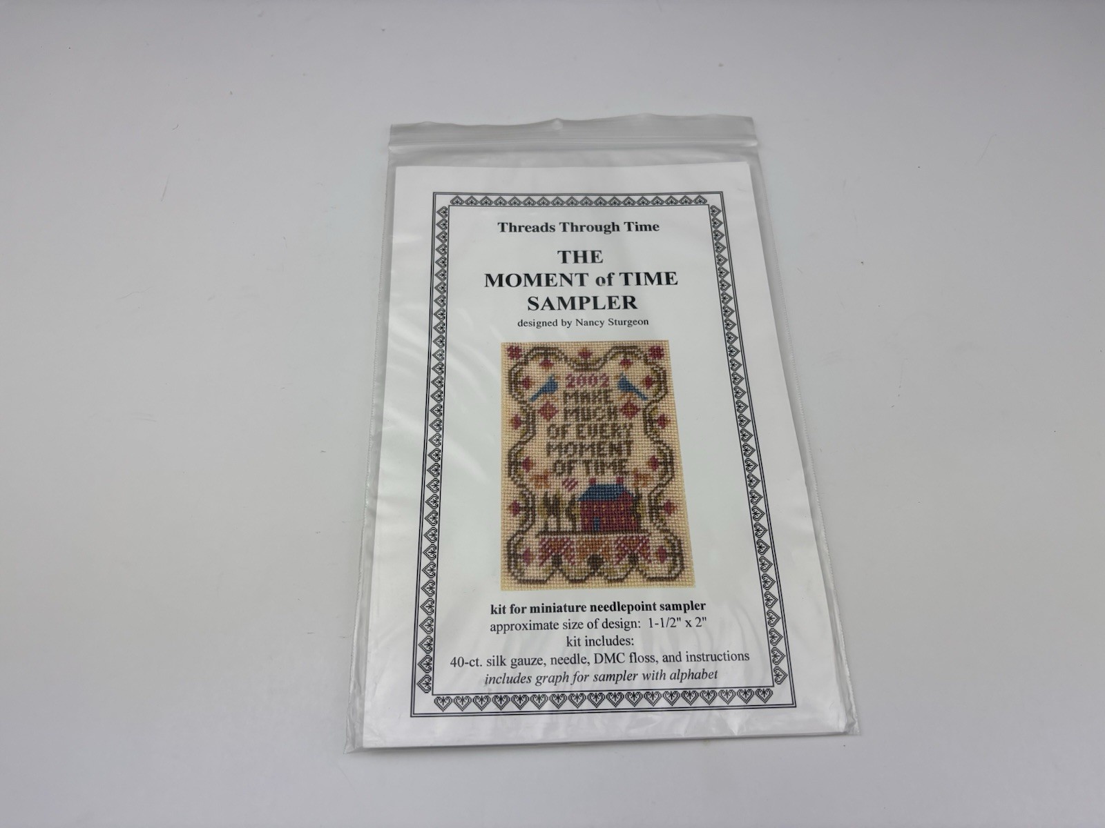 Threads Through Time The Moment Of Time Sampler Needlepoint Pattern Kit 6S
