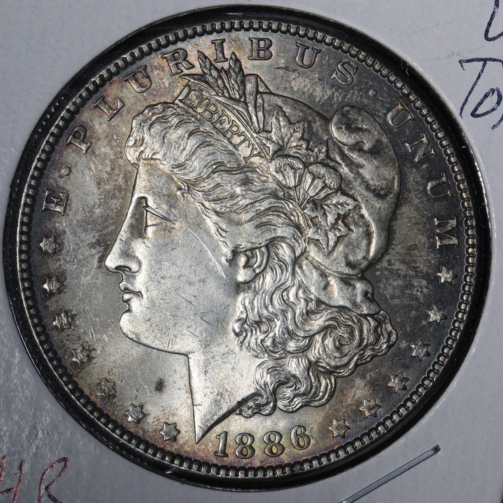 1886 Morgan Silver Dollar UNC *UNCIRCULATED* MS TONED E356 ZUHR