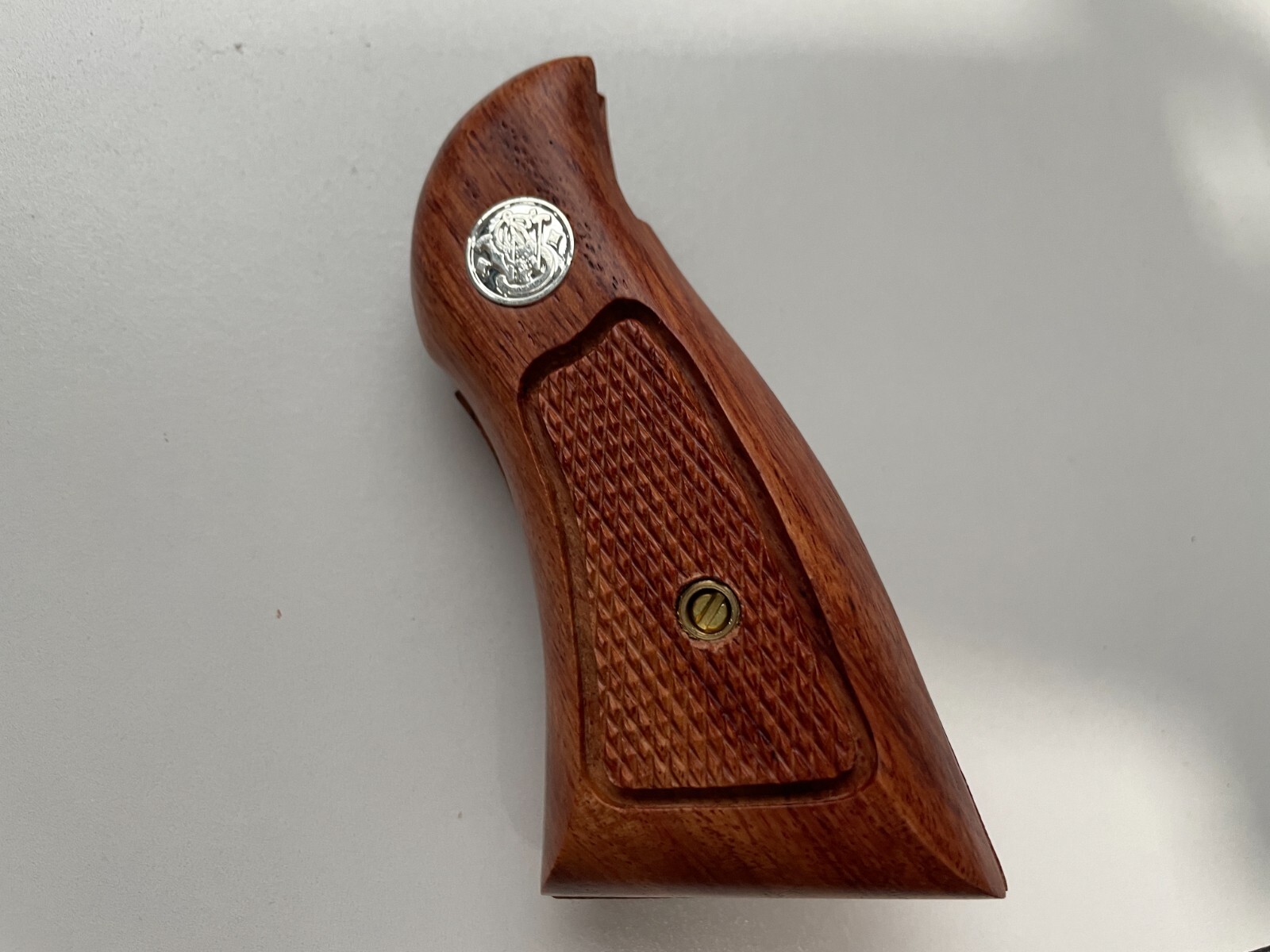 CLASSIC PANEL wood Grip For S&W N Frame Square Butt Checker Handmade
