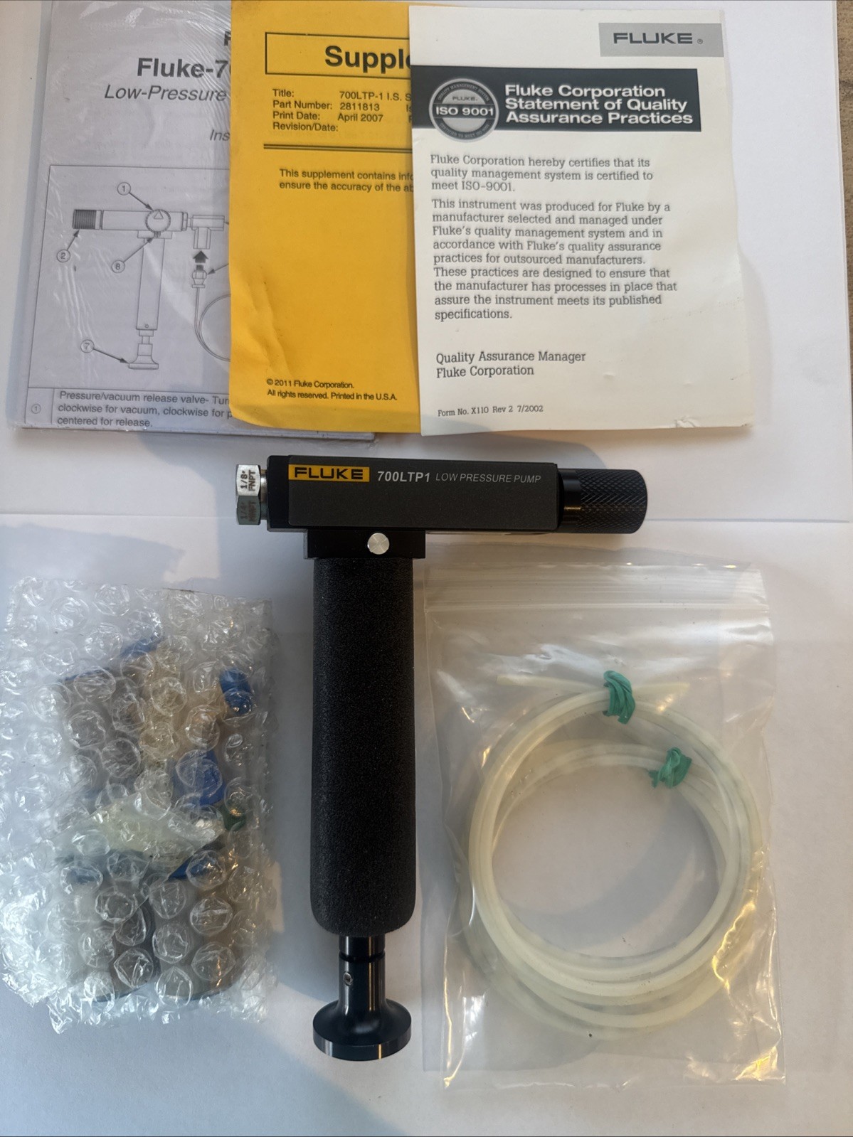 Fluke 700LTP1 Low-Pressure Test Pump New Never Use