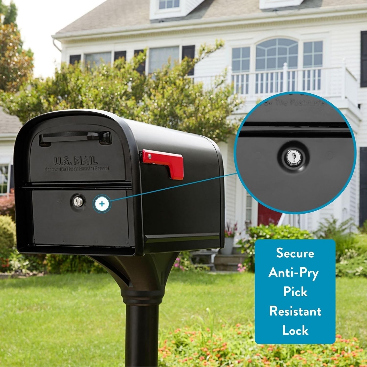 Oasis 360 Locking Parcel Mailbox, Extra Large, Black,