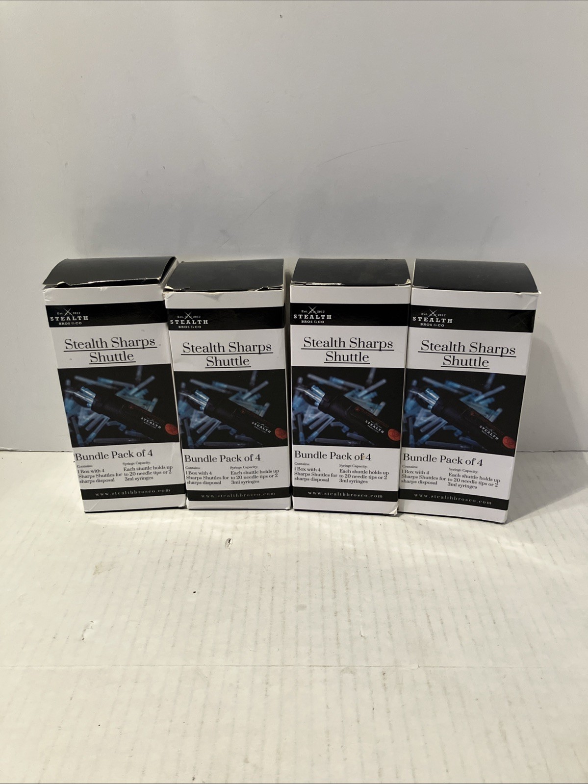 4x Stealth Bros & Co Sharps Shuttle Bundle Pack of 4 Safe & Convenient Needles