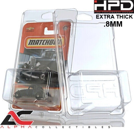 80 PACK HPD PROTECTOR CASE (MAINLINE) HOT WHEELS & MATCHBOX .8MM HEAVY DUTY