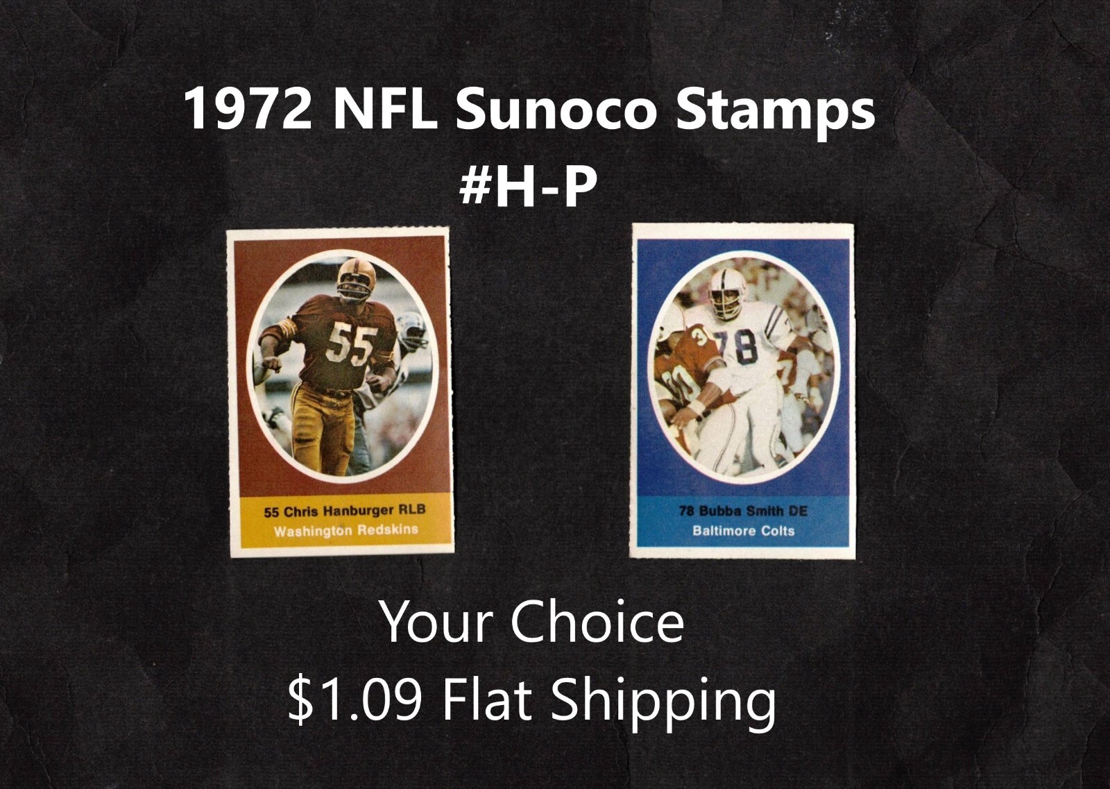 1972 Sunoco NFL Stamps #H-P YOUR CHOICE  $1.09 Flat Shipping UPDATED 4/4