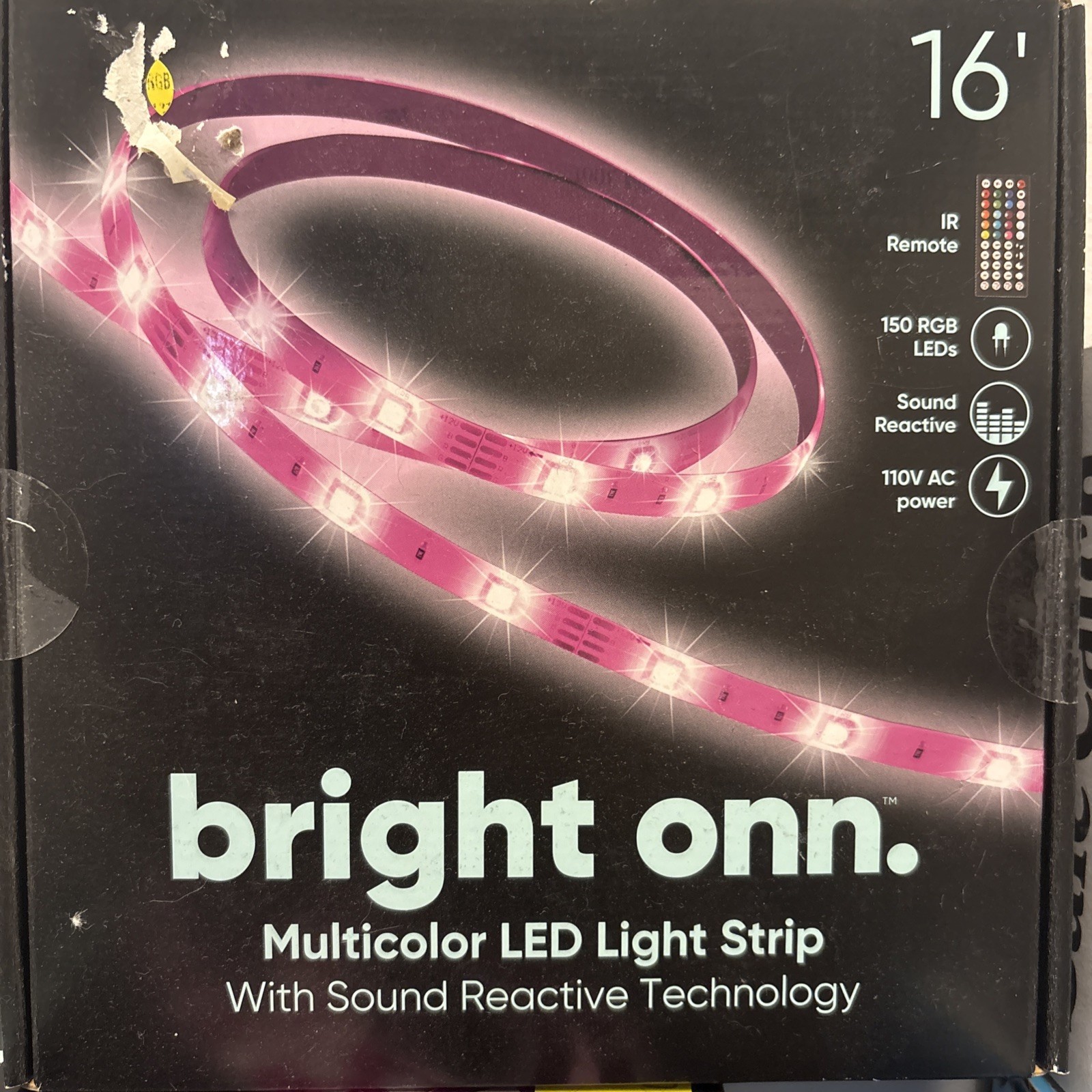Bright On Multicolor LED Strip Lights With Sound Reactive Technology