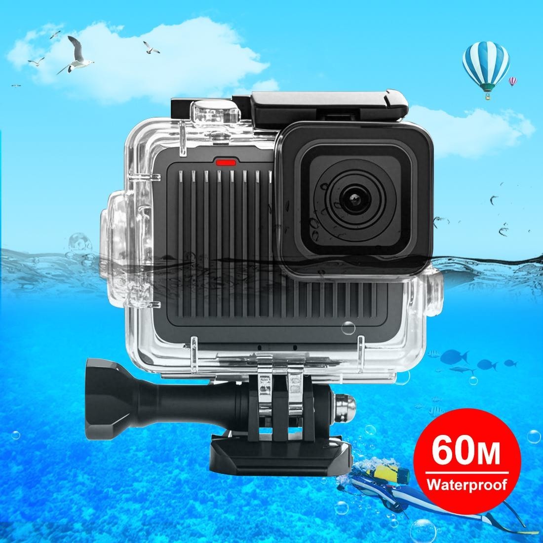 For GoPro HERO 4K 2024 60m / 196ft Waterproof Housing Protective Case with Buck