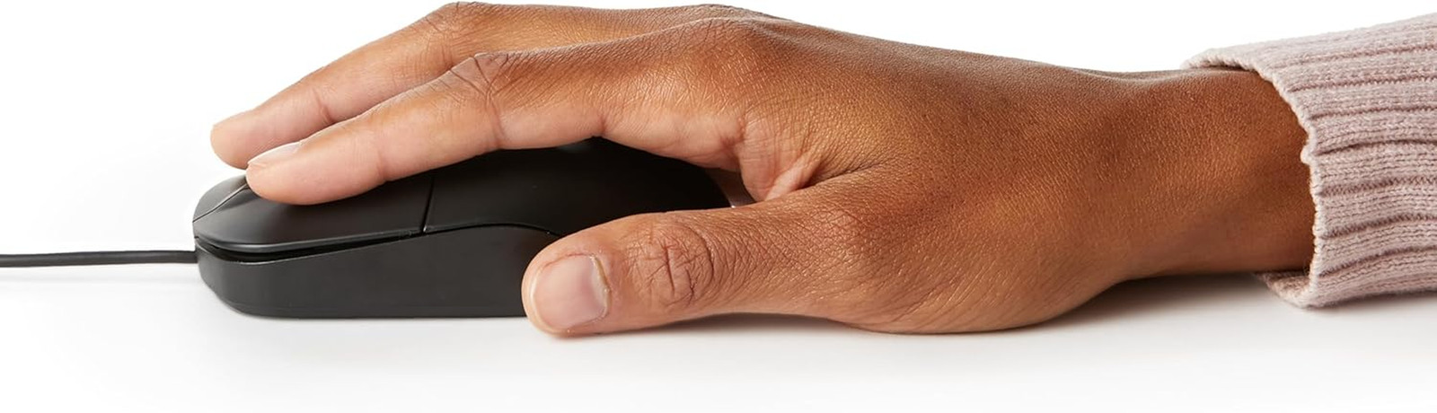 3-Button USB Wired Mouse with Scrolling and Tracking - Standard, Black