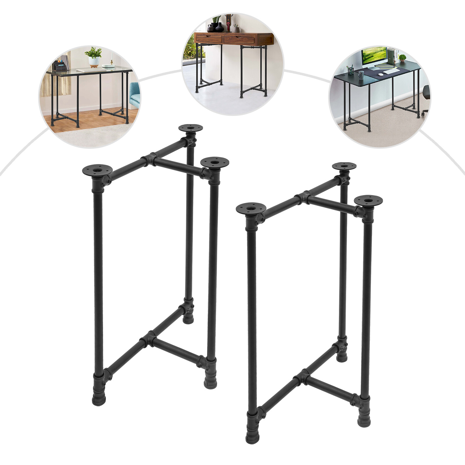 Table Legs Set of 2 Metal Desk Leg 28-Inch Dining Table Legs Industrial Black US