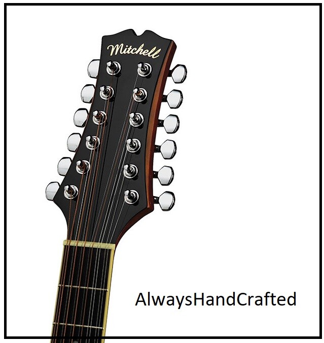 AlwaysHandCrafted Slotted Real BONE NUT handmade for MITCHELL 12 String Guitar