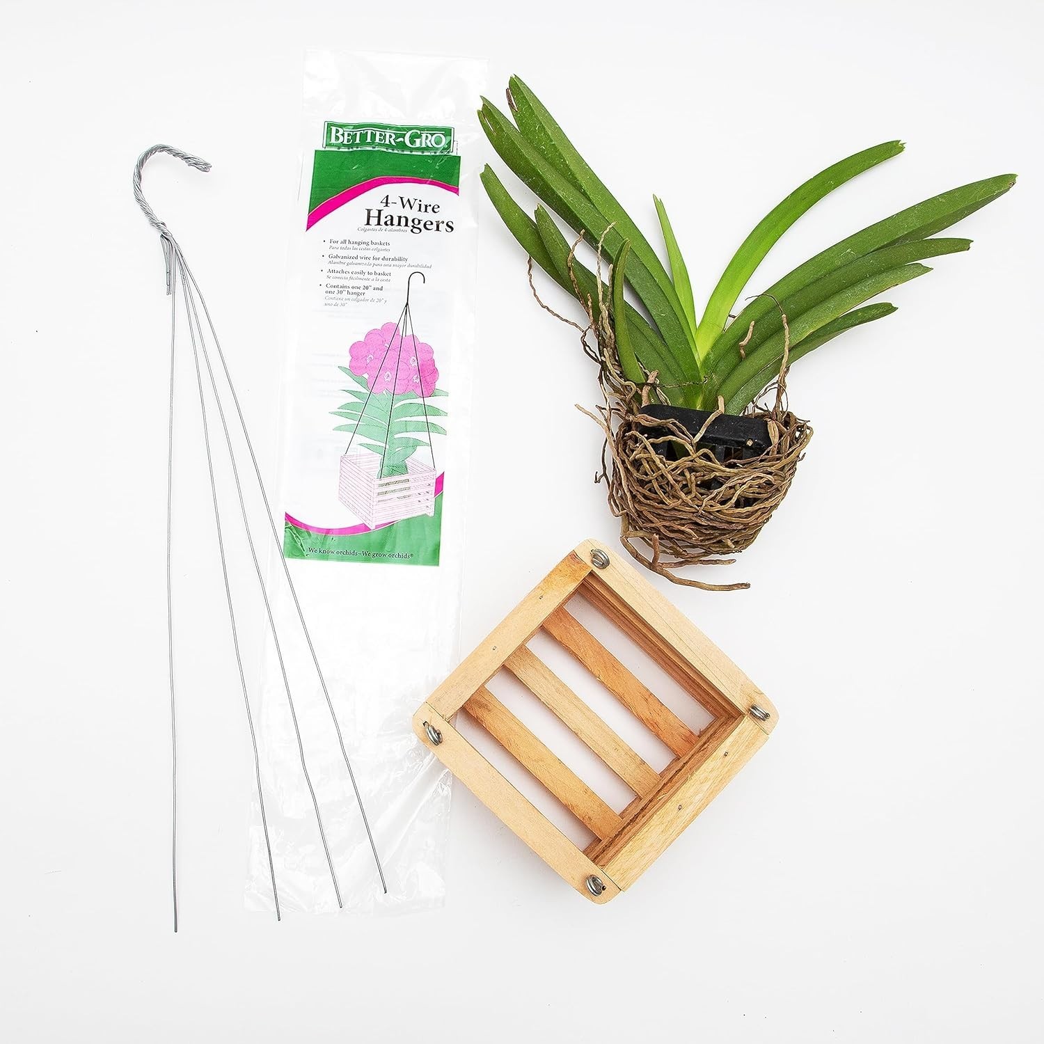 Cedar Slat Vanda Basket - 6 inch Square