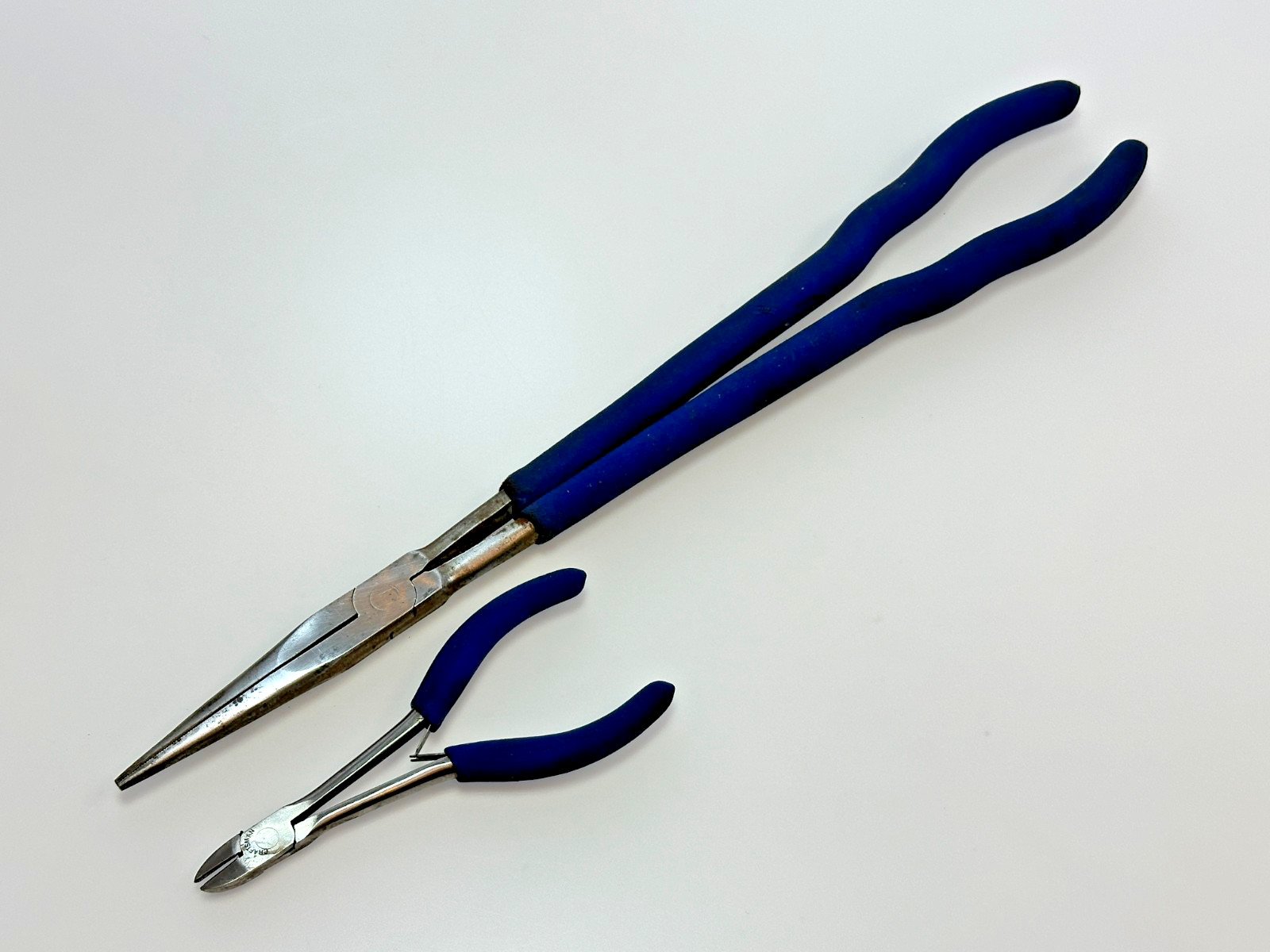 Craftsman Diagonal Pliers Blue Grip w/ Unknown XL Extra Long Long Nose Pliers
