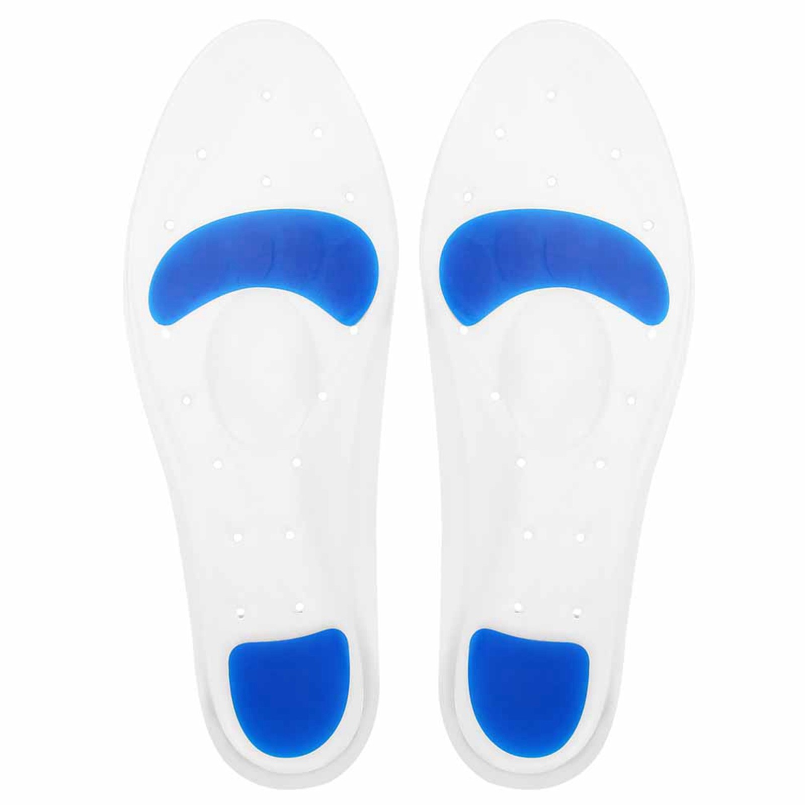 2 Pairs Elastic Silicone Insoles High Impact Absorption Arch Support For WT