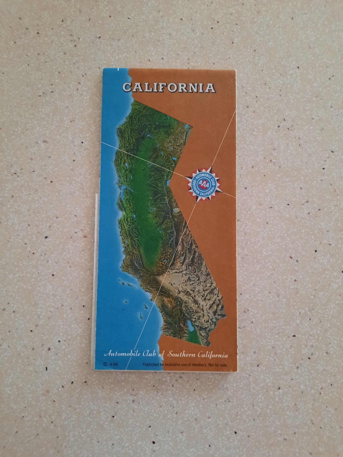 CALIFORNIA MAP 1989 EDITION - NEW EXCELLENT CONDITION